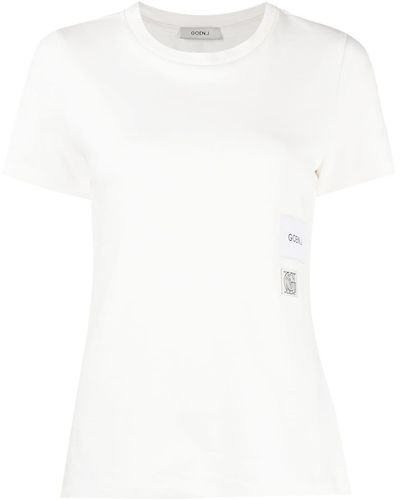 Goen.J T-shirt en coton à logo imprimé - Blanc