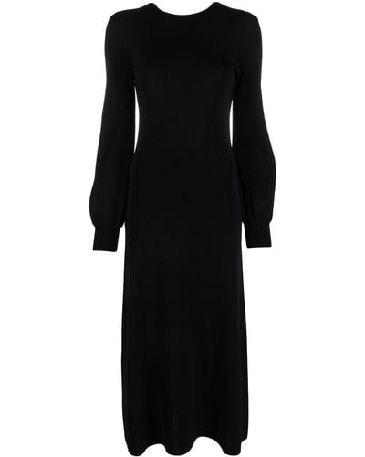 Gucci Midi-jurk Met Open Rug - Zwart
