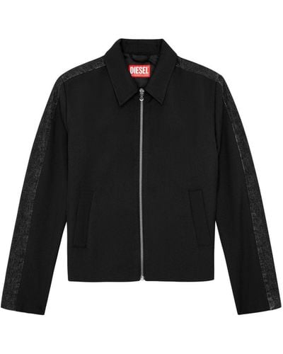 DIESEL J-rhein Zip-up Shirt Jacket - Black