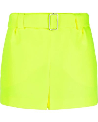 Philosophy Di Lorenzo Serafini Mid-rise Belted Shorts - Yellow