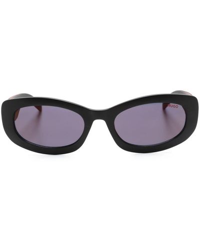 HUGO Gafas de sol con montura oval - Negro
