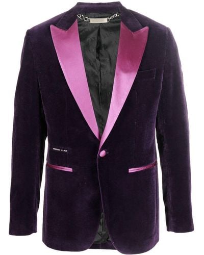 Philipp Plein Blazer Met Enkele Rij Knopen - Blauw