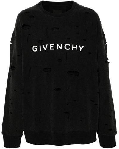 Givenchy Archetype Sweatshirt im Distressed-Look - Schwarz