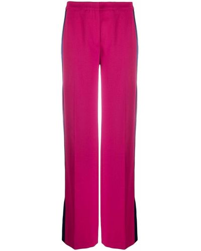 Karl Lagerfeld Taillenhose mit weitem Bein - Pink