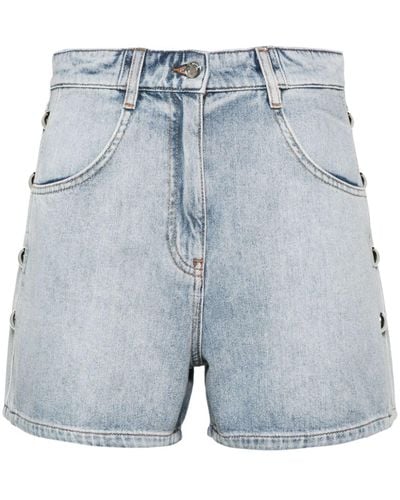 IRO Stud-embellished Denim Shorts - Blue
