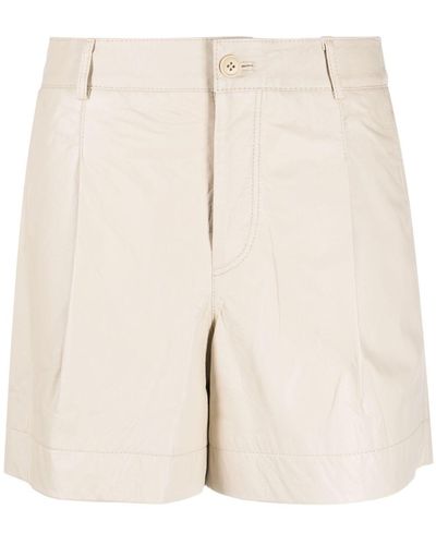 P.A.R.O.S.H. Pleated Mini Shorts - Natural