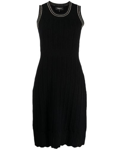 Paule Ka Sleeveless Lurex Mini Dress - Black