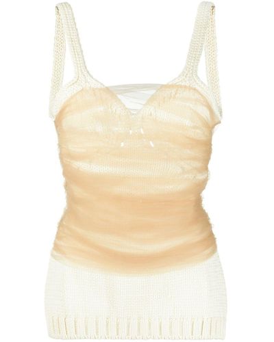 N°21 Tulle-embellished Tank Top - Multicolour