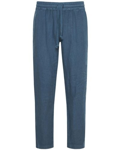 Fedeli Bonifacio Linen Trousers - Blue
