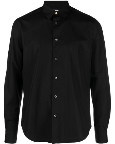 Paul Smith Classic-collar Cotton Shirt - Black