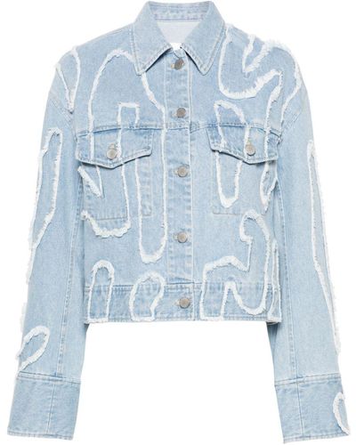 Christian Wijnants Giacca Jelani denim patchwork - Blu