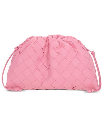 Bottega Veneta Mini Pouch Leather Clutch Bag - Pink