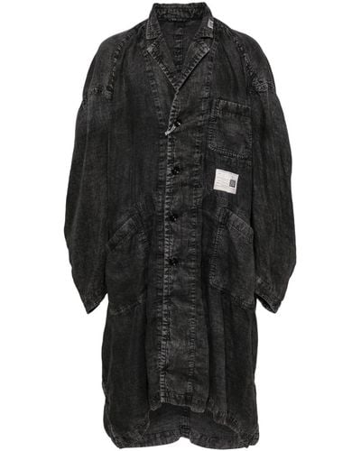 Maison Mihara Yasuhiro Manteau à simple boutonnage - Noir