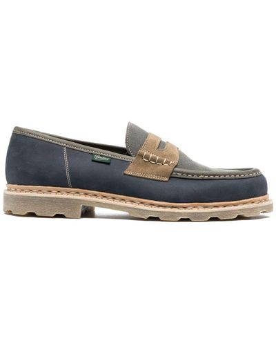 Paraboot Three-tone Suede Penny Loafers - Grey