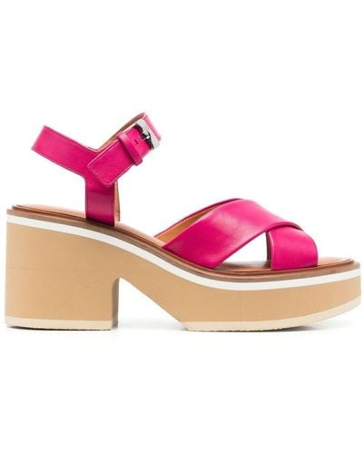 Robert Clergerie Charline Leren Sandalen - Roze