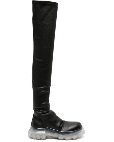 Rick Owens Luxor Bozo Overknee Laarzen - Zwart