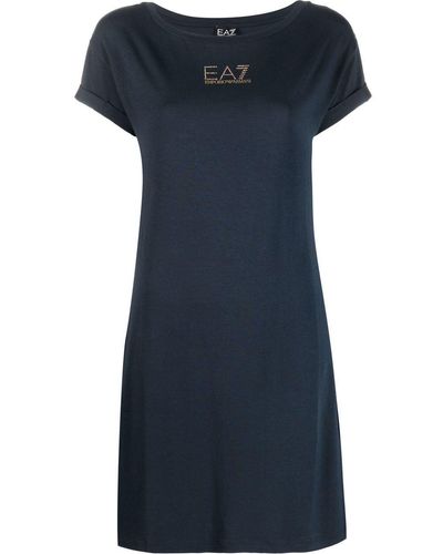 EA7 Robe à manches courtes - Bleu