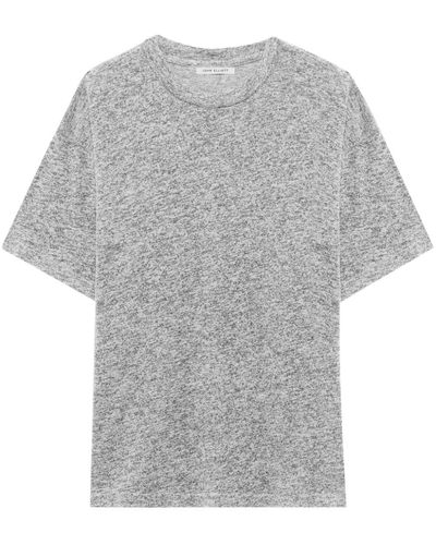John Elliott Co-mix Cotton Cropped T-shirt - Gray