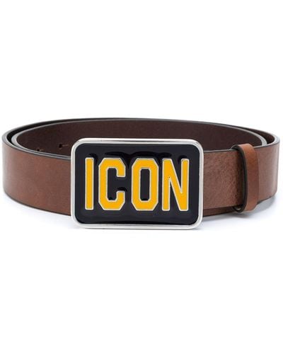 DSquared² Icon Logo Belt - Brown