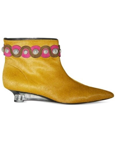 Emilio Pucci Ng 20mm Ankle Boots - Yellow