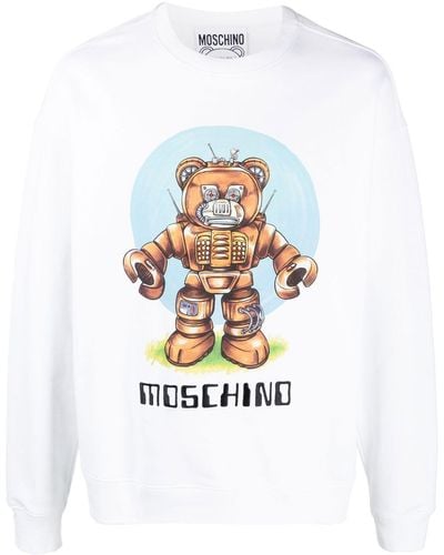 Moschino モスキーノ ロゴ スウェットシャツ - ホワイト