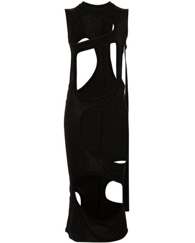 Rick Owens Membrane Cut-Out Maxi Dress - Black