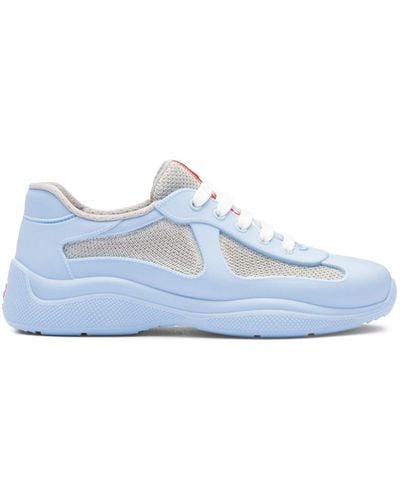 Prada America's Cup Panelled Trainers - Blue