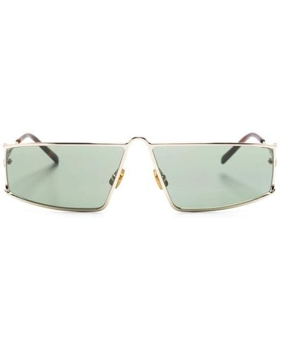 Saint Laurent Sl 606 Rectangle-frame Sunglasses - Green