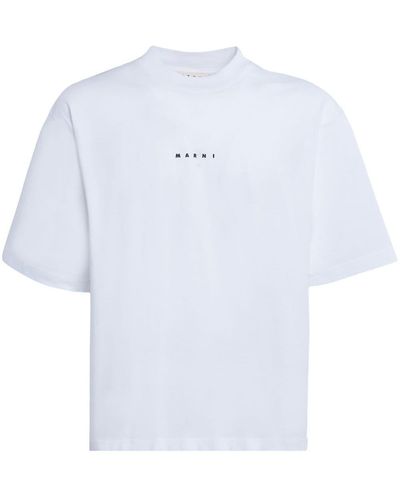 Marni T-shirt logotype bianca over - Bianco