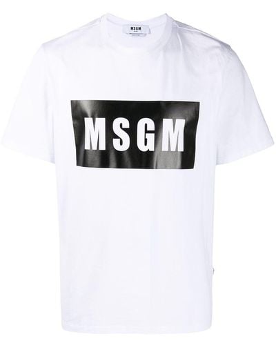 MSGM Logo-print T-shirt - White