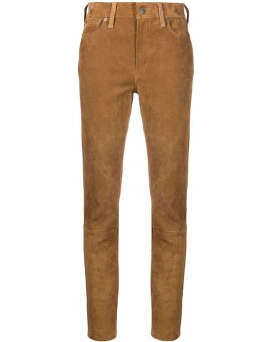 Polo Ralph Lauren Pantalones slim con diseño de cinco bolsillos - Marrón