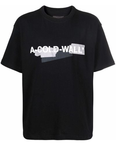 A_COLD_WALL* Camiseta con logo estampado - Negro