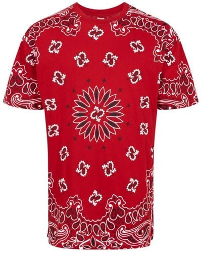 Supreme X Hanes Bandana Tagless Crew Neck T-shirt (pack Of 2) - Red