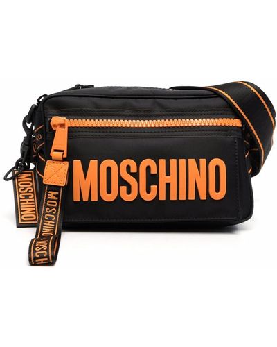 Moschino エンボスロゴ ベルトバッグ - ブラック