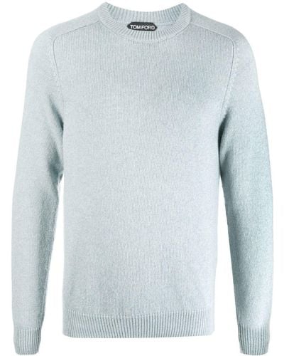 Tom Ford Crew-neck Long-sleeved Sweater - Blue