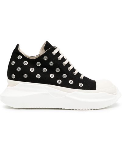 Rick Owens Abstract Low Sneak Studded - Black