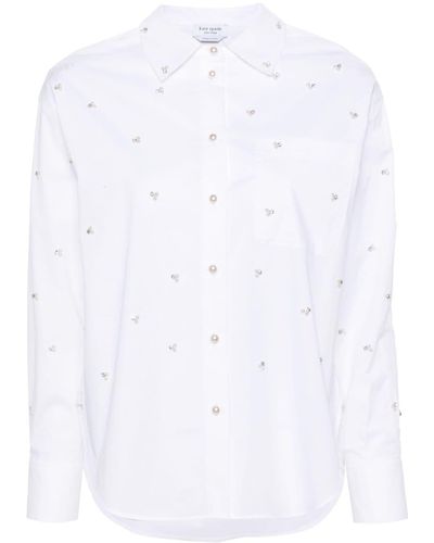Kate Spade Hemd mit Perlenverzierung - Weiß