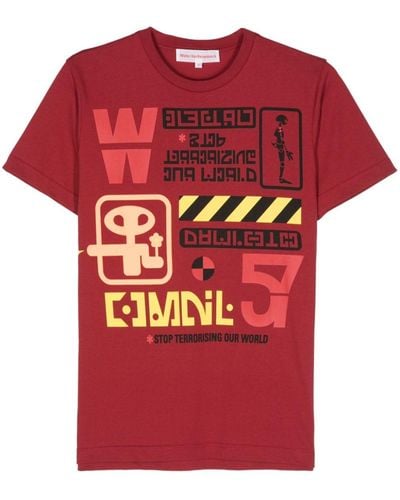 Walter Van Beirendonck Electric-t Katoenen T-shirt - Rood