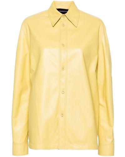 Fabiana Filippi Hemdjacke aus Leder - Gelb