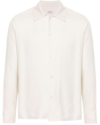 Sandro Camp-collar Button-up Shirt - White