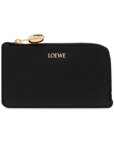 Loewe Pebble Calf Leather Cardholder - Black