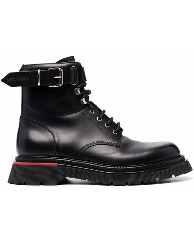 DSquared² Ankle-strap Lace-up Boots - Black
