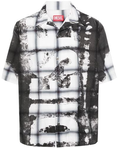 DIESEL Overhemd Met Print - Grijs
