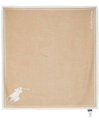 Polo Ralph Lauren Polo Pony Wool Scarf - Natural