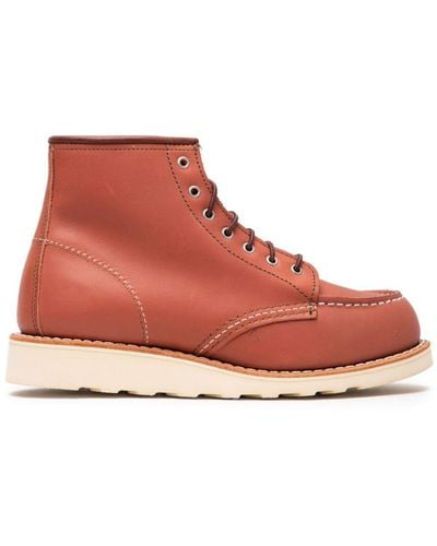 Red Wing Moc Toe Legacy Boots - Red