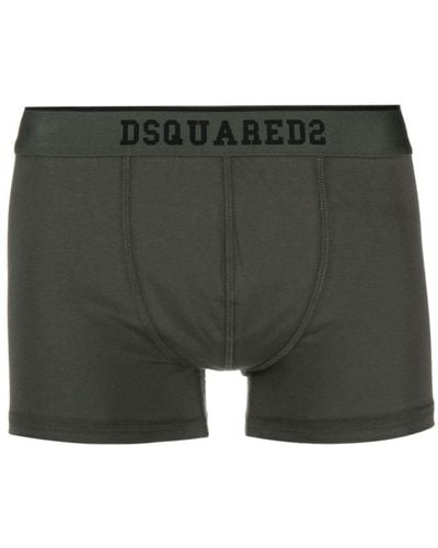 DSquared² Logo-tape Striped Boxers - Black