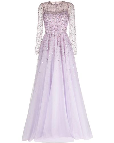 Jenny Packham Embellished Constantine Gown - Purple