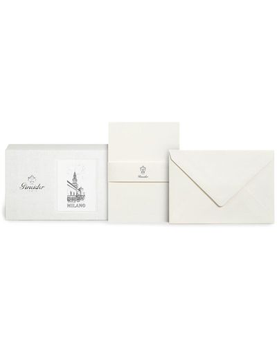 Pineider Set da 12 carte - Bianco