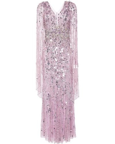 Jenny Packham Honey Pie Embroidered Gown - Purple