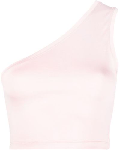 Styland One-shoulder Stretch Top - Pink